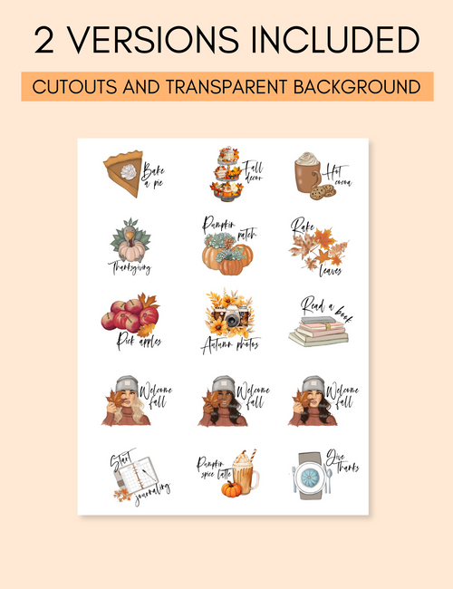 Digital Fall Reminder Stickers